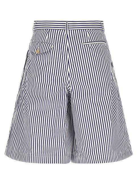 Comme Des Garçons Blue Cotton Bermuda Shorts