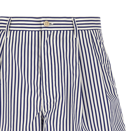 Comme Des Garçons Blue Cotton Bermuda Shorts
