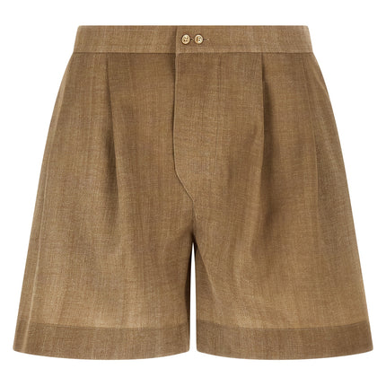 Ermanno Scervino Beige Polyester Bermuda Shorts