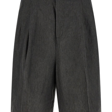 Jacquemus Gray Linen Bermuda Shorts