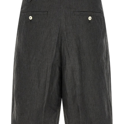 Jacquemus Gray Linen Bermuda Shorts