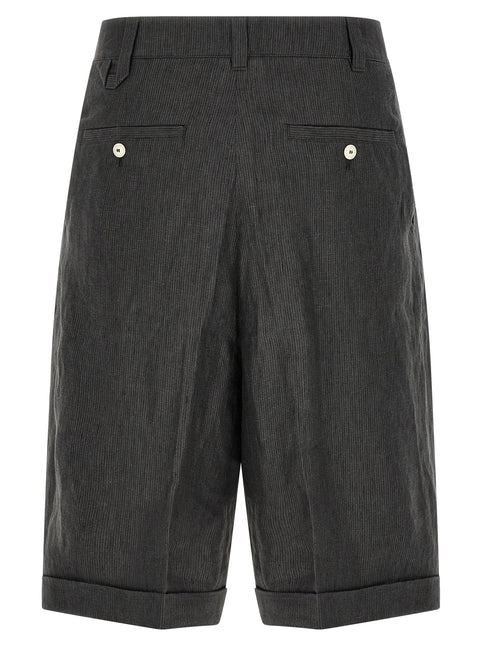 Jacquemus Gray Linen Bermuda Shorts Jacquemus