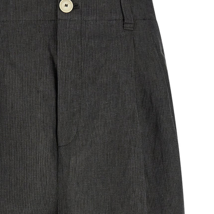 Jacquemus Gray Linen Bermuda Shorts