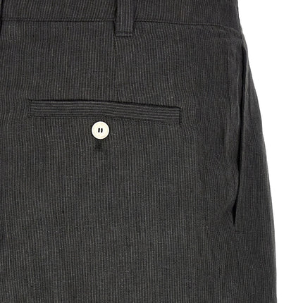 Jacquemus Gray Linen Bermuda Shorts