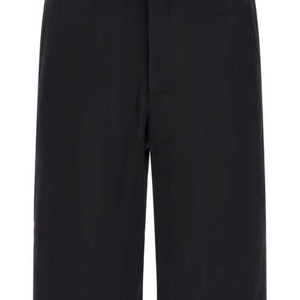 Comme Des Garçons Black Wool Bermuda Shorts