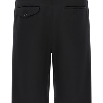 Comme Des Garçons Black Wool Bermuda Shorts