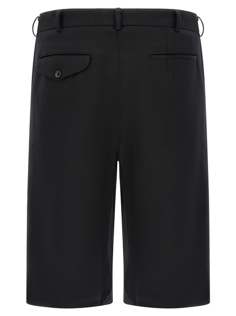 Comme Des Garçons Black Wool Bermuda Shorts