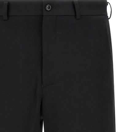 Comme Des Garçons Black Wool Bermuda Shorts