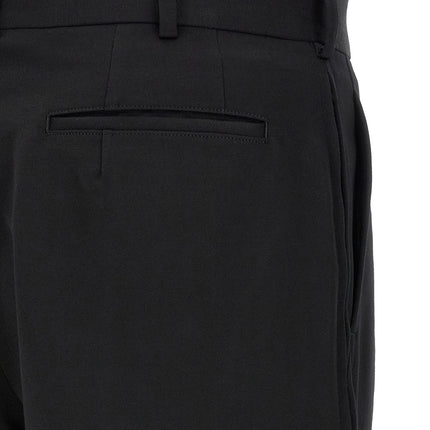 Comme Des Garçons Black Wool Bermuda Shorts
