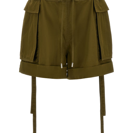Alexander McQueen Bicolor Cotton Bermuda Shorts