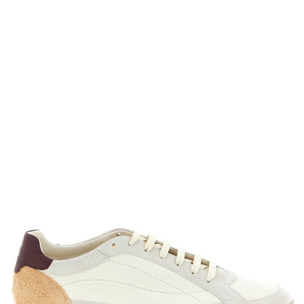Brunello Cucinelli Beige Nubuc Leather Low Top Sneakers