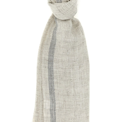 Brunello Cucinelli Gray Linen Scarf