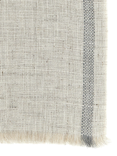 Brunello Cucinelli Gray Linen Scarf