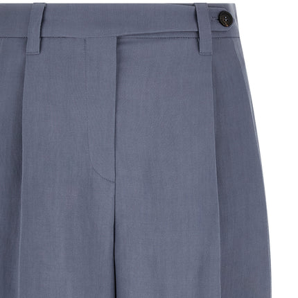 Brunello Cucinelli Blue Viscose Bermuda Shorts