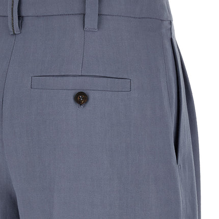 Brunello Cucinelli Blue Viscose Bermuda Shorts