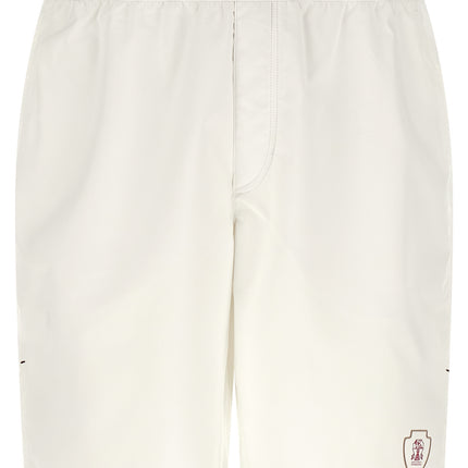 Brunello Cucinelli White Polyester Bermuda Shorts