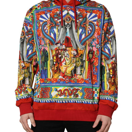Dolce & Gabbana Multicolor Glamzilla Hooded Men Sweatshirt Sweater
