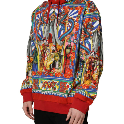 Dolce & Gabbana Multicolor Glamzilla Hooded Men Sweatshirt Sweater