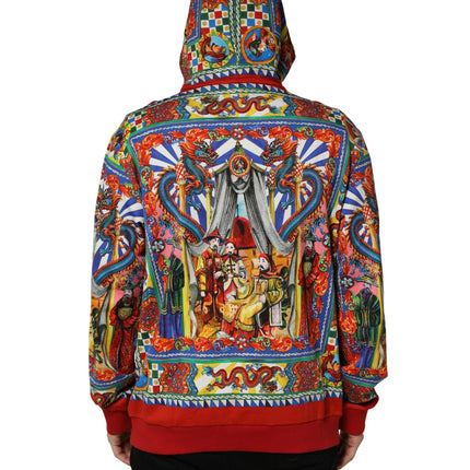 Dolce & Gabbana Multicolor Glamzilla Hooded Men Sweatshirt Sweater