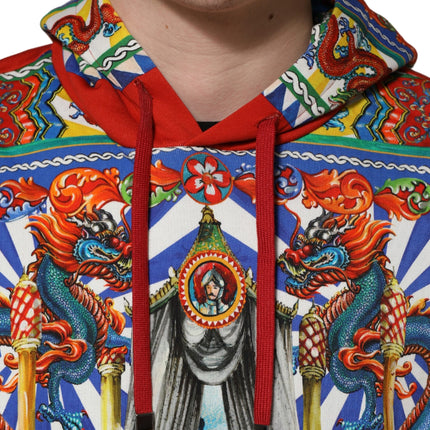 Dolce & Gabbana Multicolor Glamzilla Hooded Men Sweatshirt Sweater