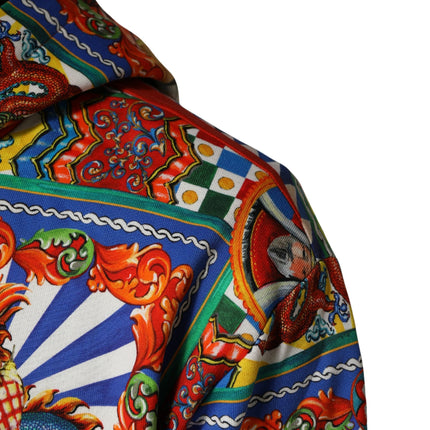 Dolce & Gabbana Multicolor Glamzilla Hooded Men Sweatshirt Sweater