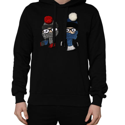 Dolce & Gabbana #dgfamily Black Cotton Hooded Men Sweatshirt Sweater