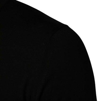 Dolce & Gabbana Black embroidered Logo Crew Neck Pullover Sweater