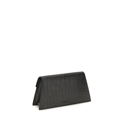 Alexander McQueen Black Calf Leather Bos Taurus Clutch Bag