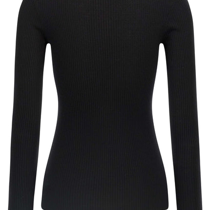 Theory Black Merino Wool Cardigan