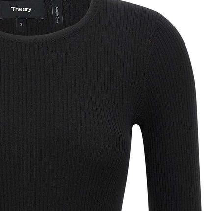Theory Black Merino Wool Cardigan