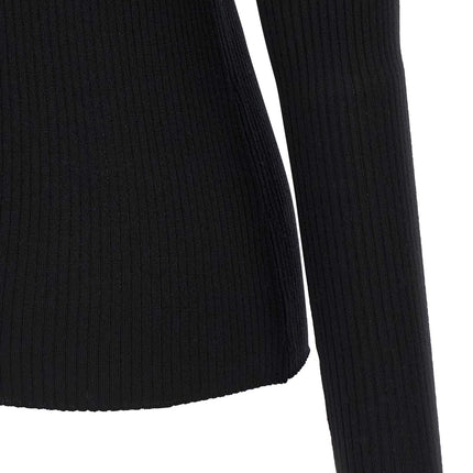 Theory Black Merino Wool Cardigan