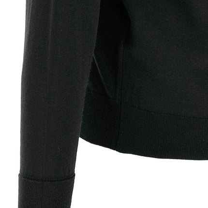 JOHN SMEDLEY Black Merino Wool Cardigan