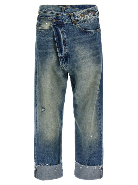 R13 Blue Cotton Straight-Leg Jeans R13