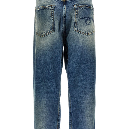 R13 Blue Cotton Straight-Leg Jeans