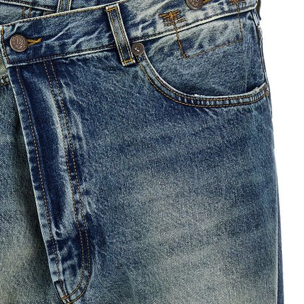 R13 Blue Cotton Straight-Leg Jeans
