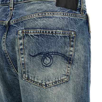 R13 Blue Cotton Straight-Leg Jeans
