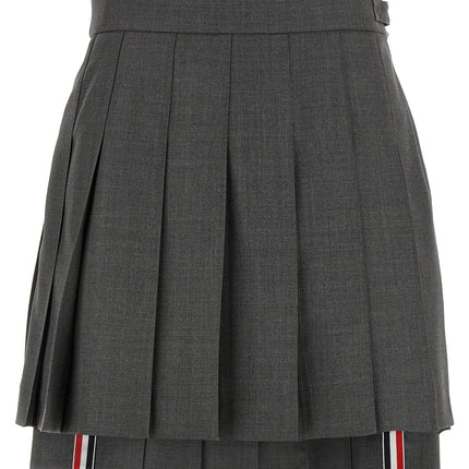 Thom Browne Gray Wool Long Skirt