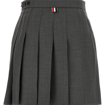 Thom Browne Gray Wool Long Skirt