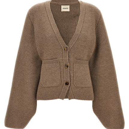 Khaite Brown Cashmere Cardigan