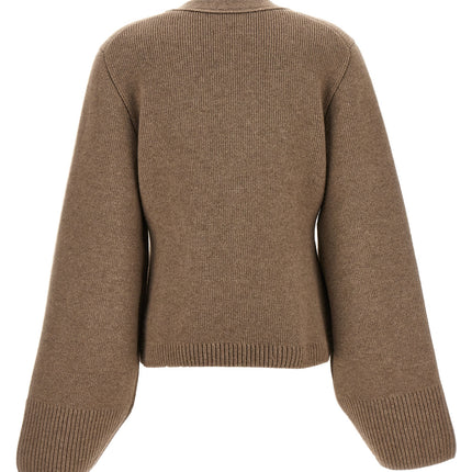 Khaite Brown Cashmere Cardigan