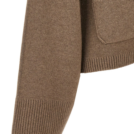 Khaite Brown Cashmere Cardigan