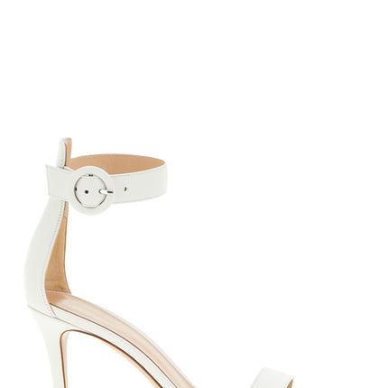 Gianvito Rossi White Napa Leather / Calf Bos Taurus Stiletto Heel Sandals