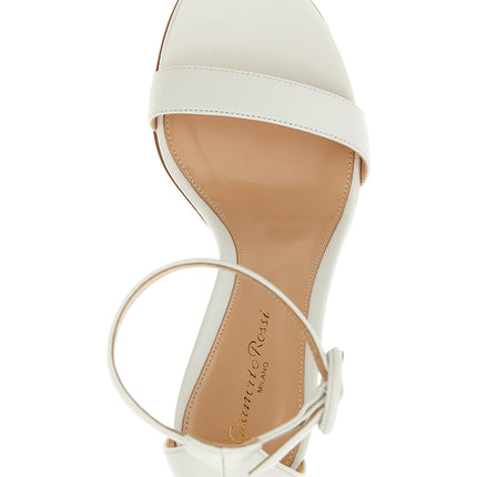 Gianvito Rossi White Napa Leather / Calf Bos Taurus Stiletto Heel Sandals