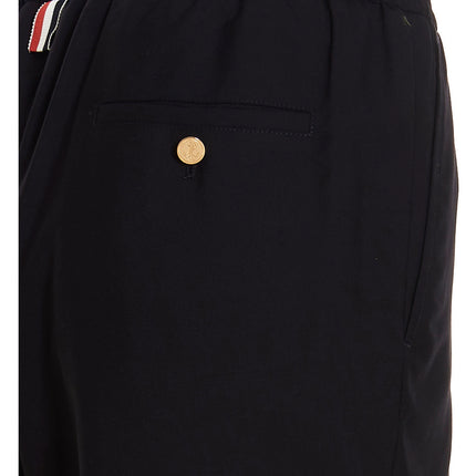 Thom Browne Blue Wool Athletic Pants