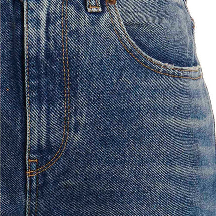 Golden Goose Blue Cotton Flared Jeans