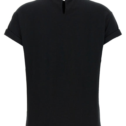 Brunello Cucinelli Black Cotton T-Shirt
