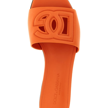 Dolce & Gabbana Orange Calfskin Slides