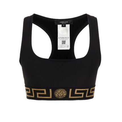 Versace Black Polyamide Sport Bra