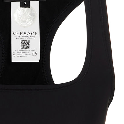Versace Black Polyamide Sport Bra