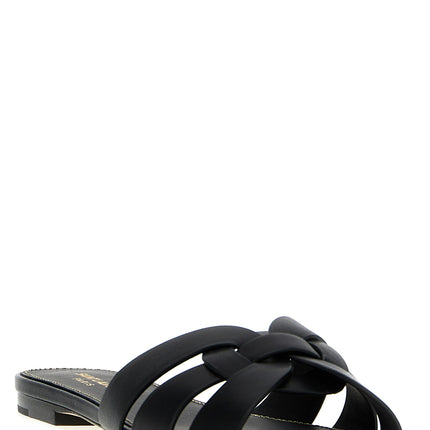 Saint Laurent Black Calfskin Slides